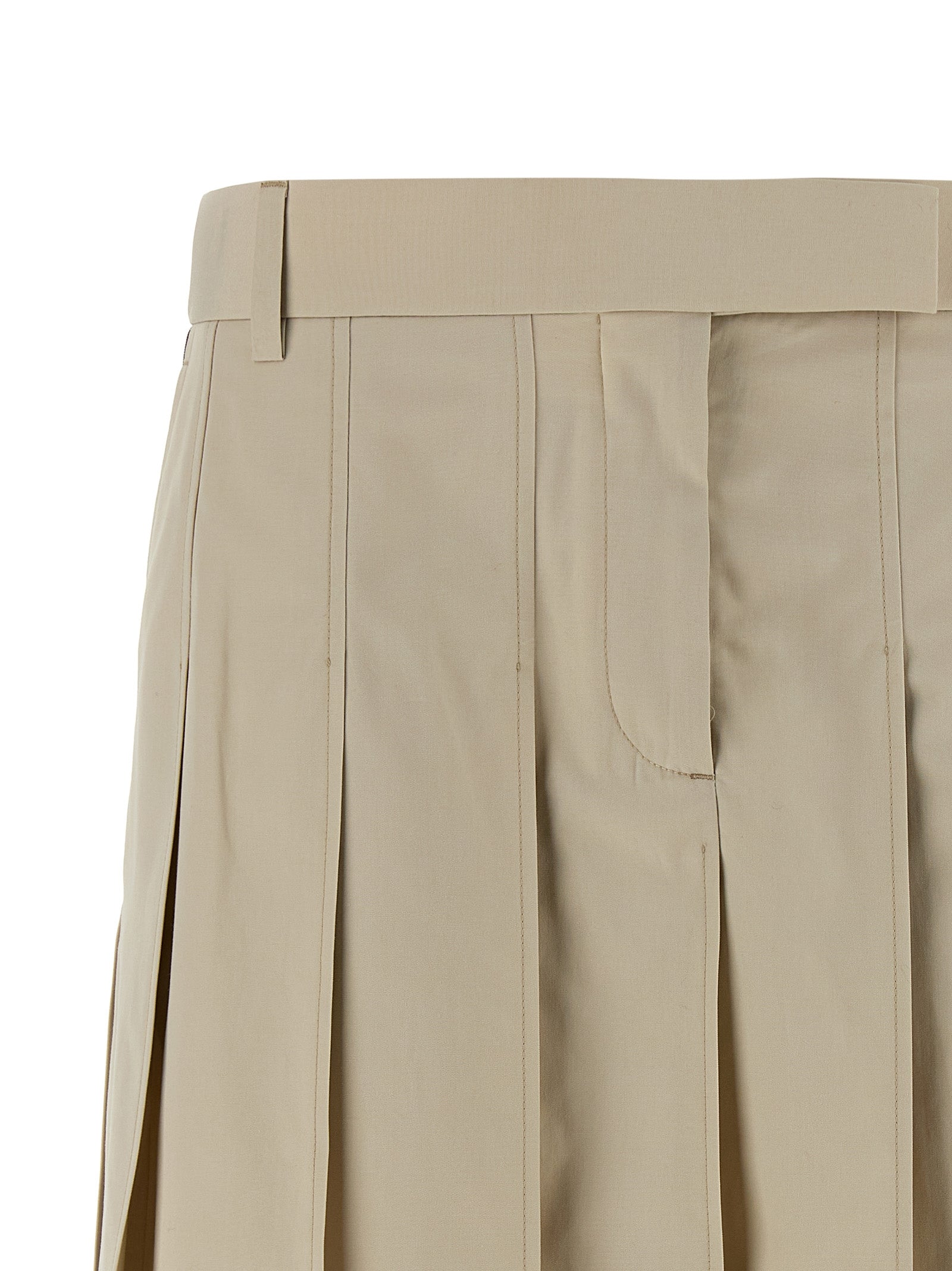 Thom Browne Beige Cotton Long Skirt