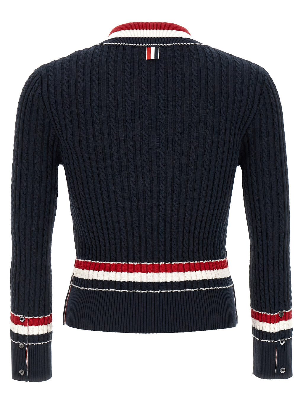 Thom Browne Blue Cotton Cardigan