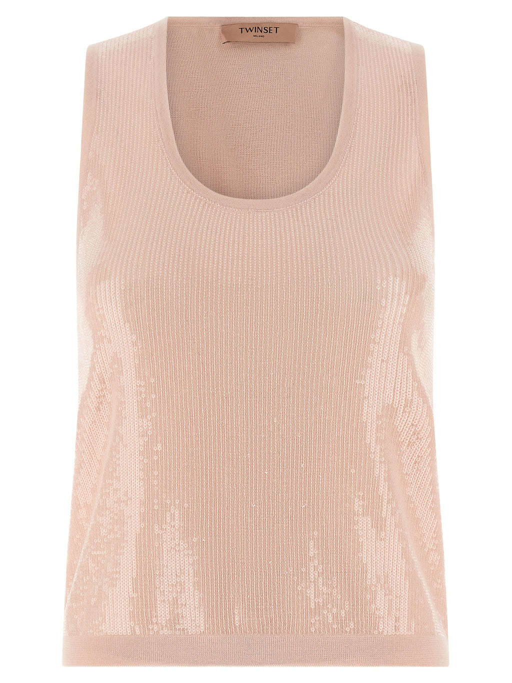 Twinset Multicolor Cotton Sleeveles T-Shirt