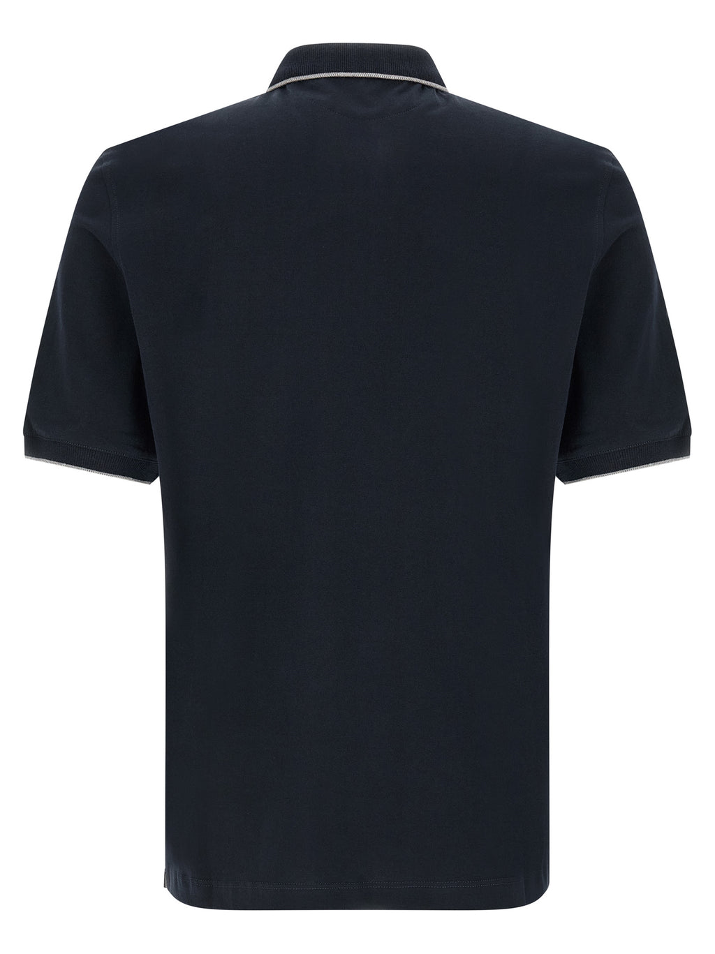 Brunello Cucinelli Blue Cotton Polo Shirt