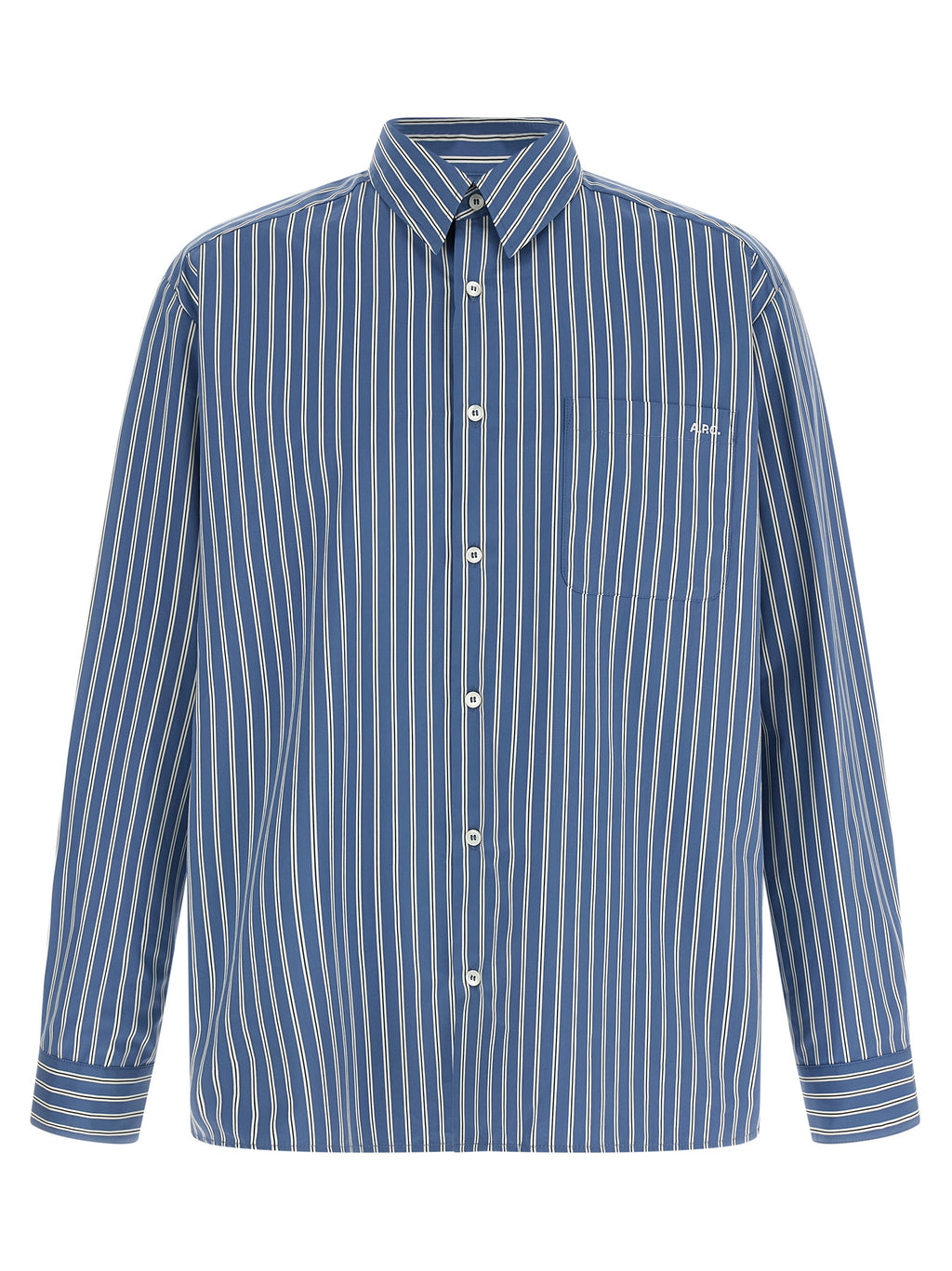 A.P.C. Blue Cotton Blouse