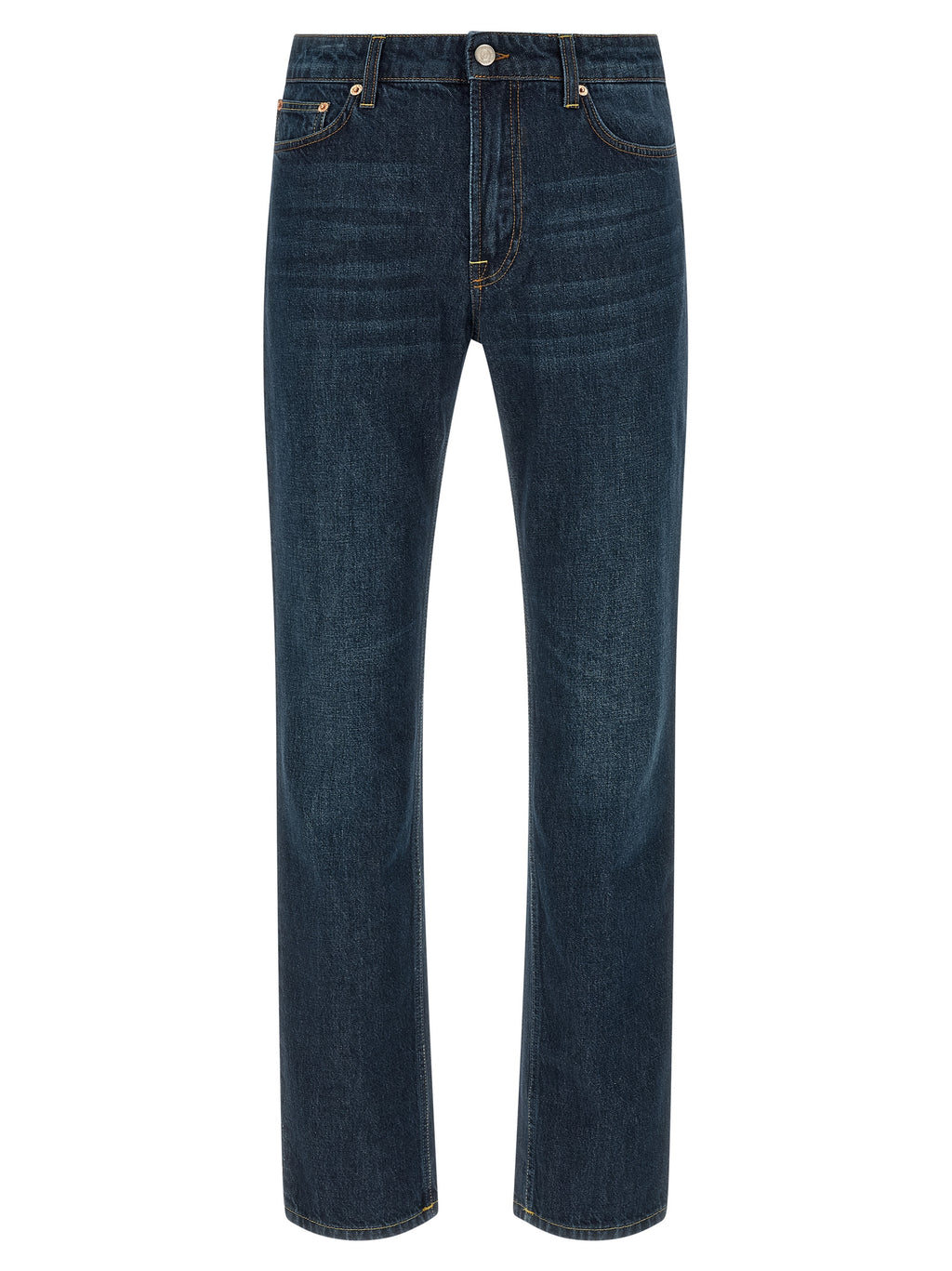 Department 5 Blue Cotton Straight-Leg Jeans