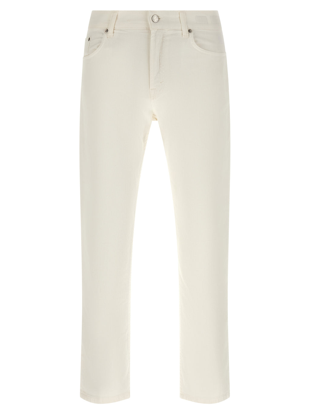 Department 5 White Cotton Straight-Leg Jeans