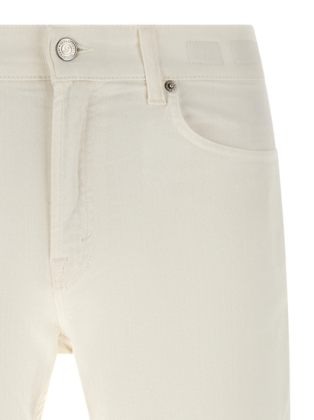 Department 5 White Cotton Straight-Leg Jeans