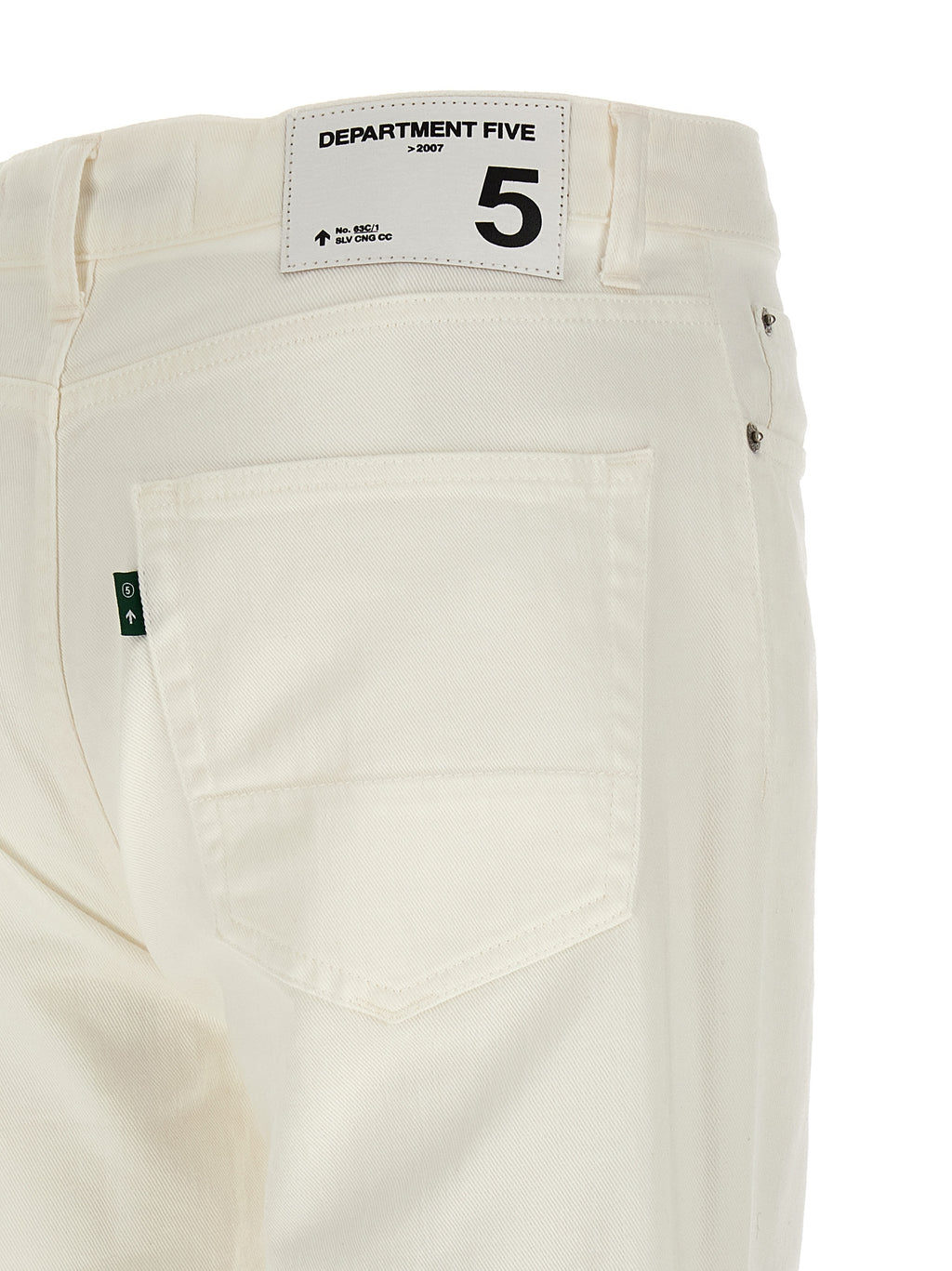 Department 5 White Cotton Straight-Leg Jeans