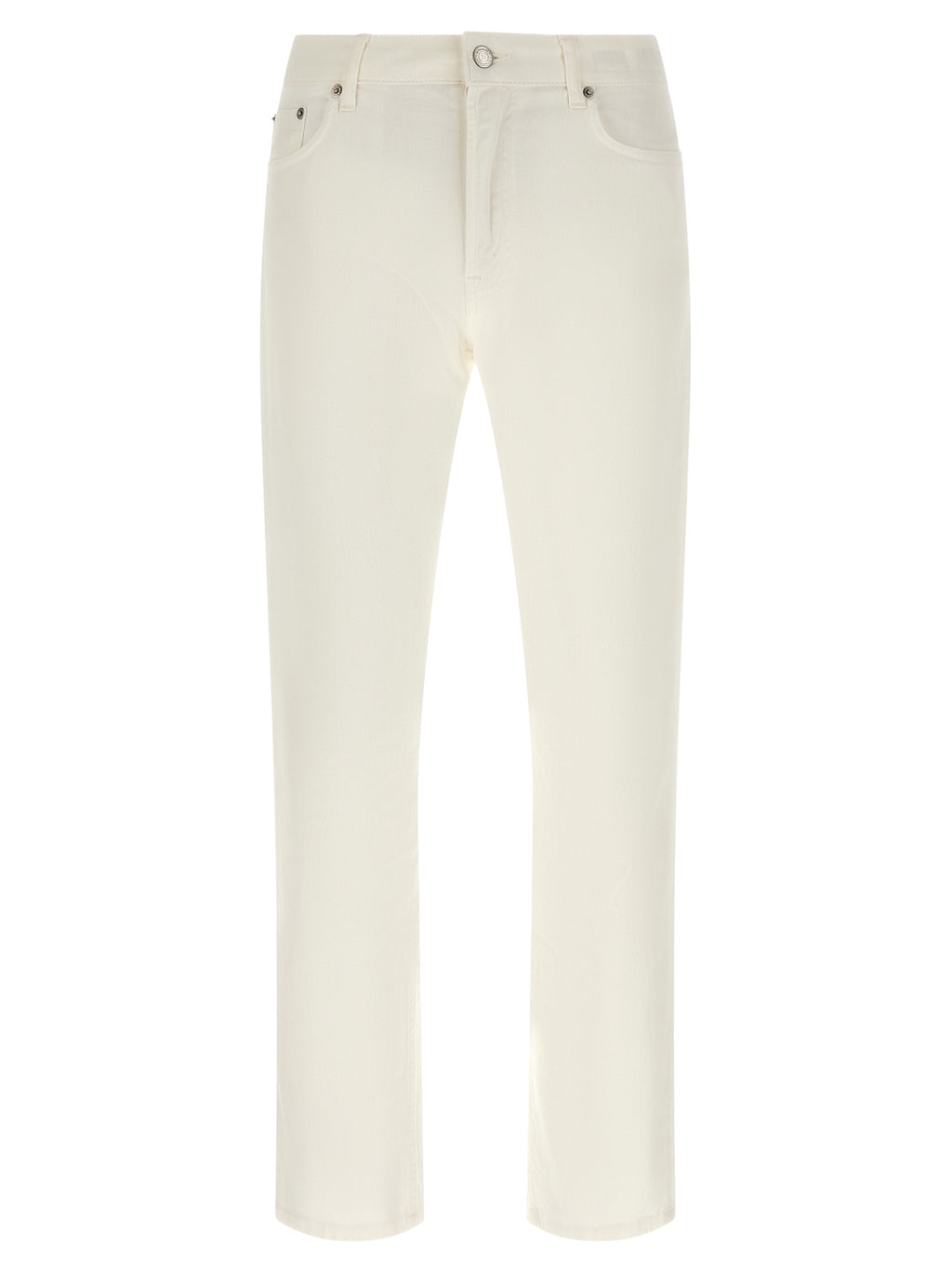 Department 5 White Cotton Straight-Leg Jeans