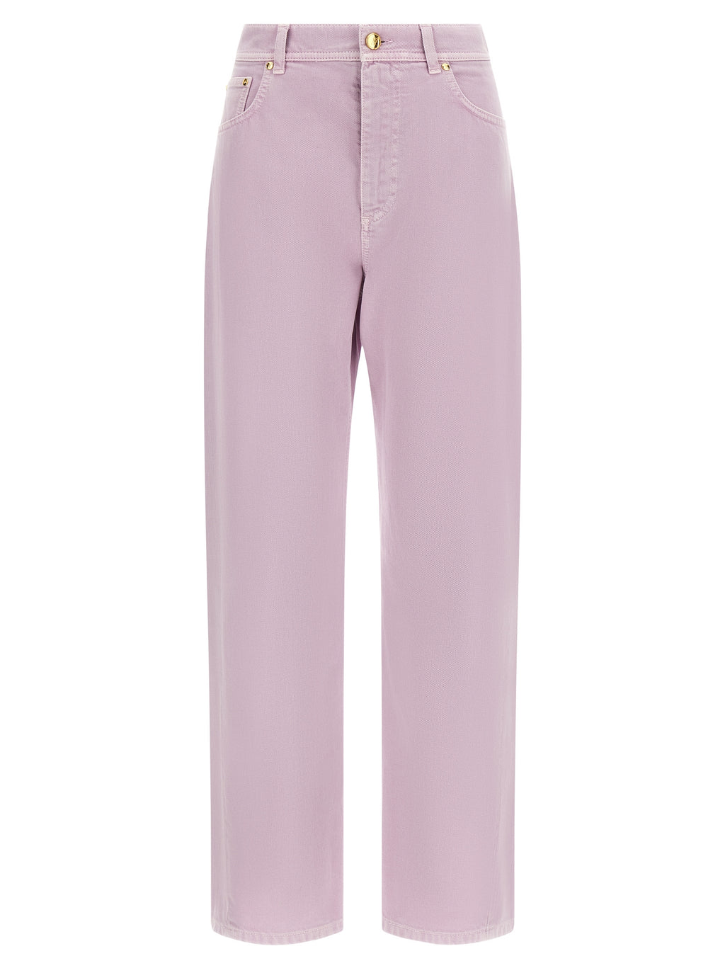 Alberta Ferretti Multicolor Cotton Straight-Leg Jeans
