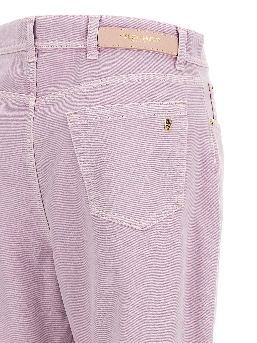 Alberta Ferretti Multicolor Cotton Straight-Leg Jeans