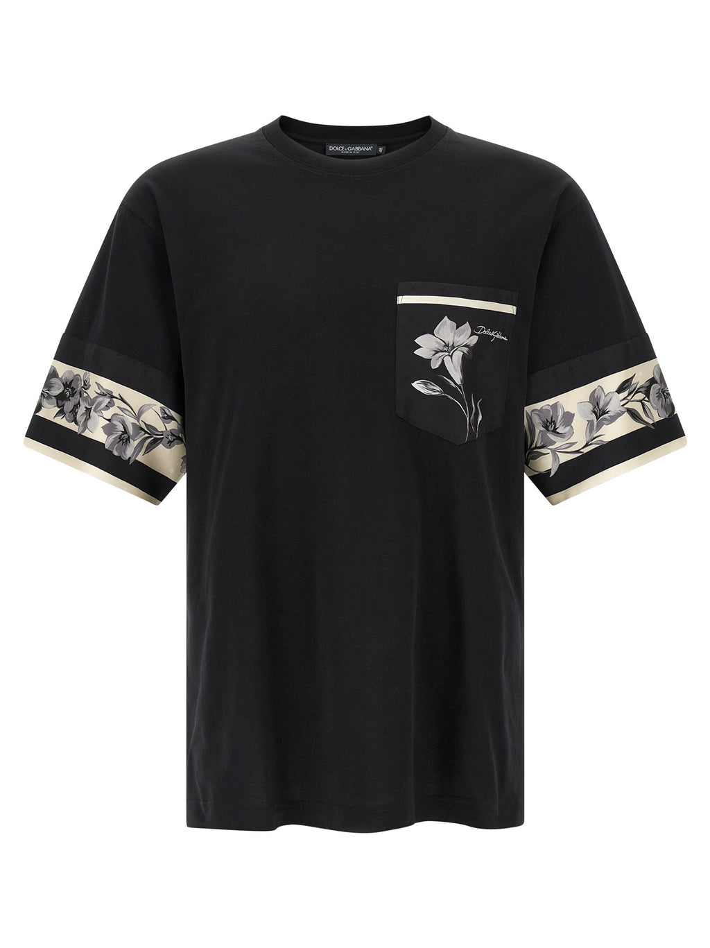 Dolce & Gabbana Black Cotton Long Sleeve T-Shirt