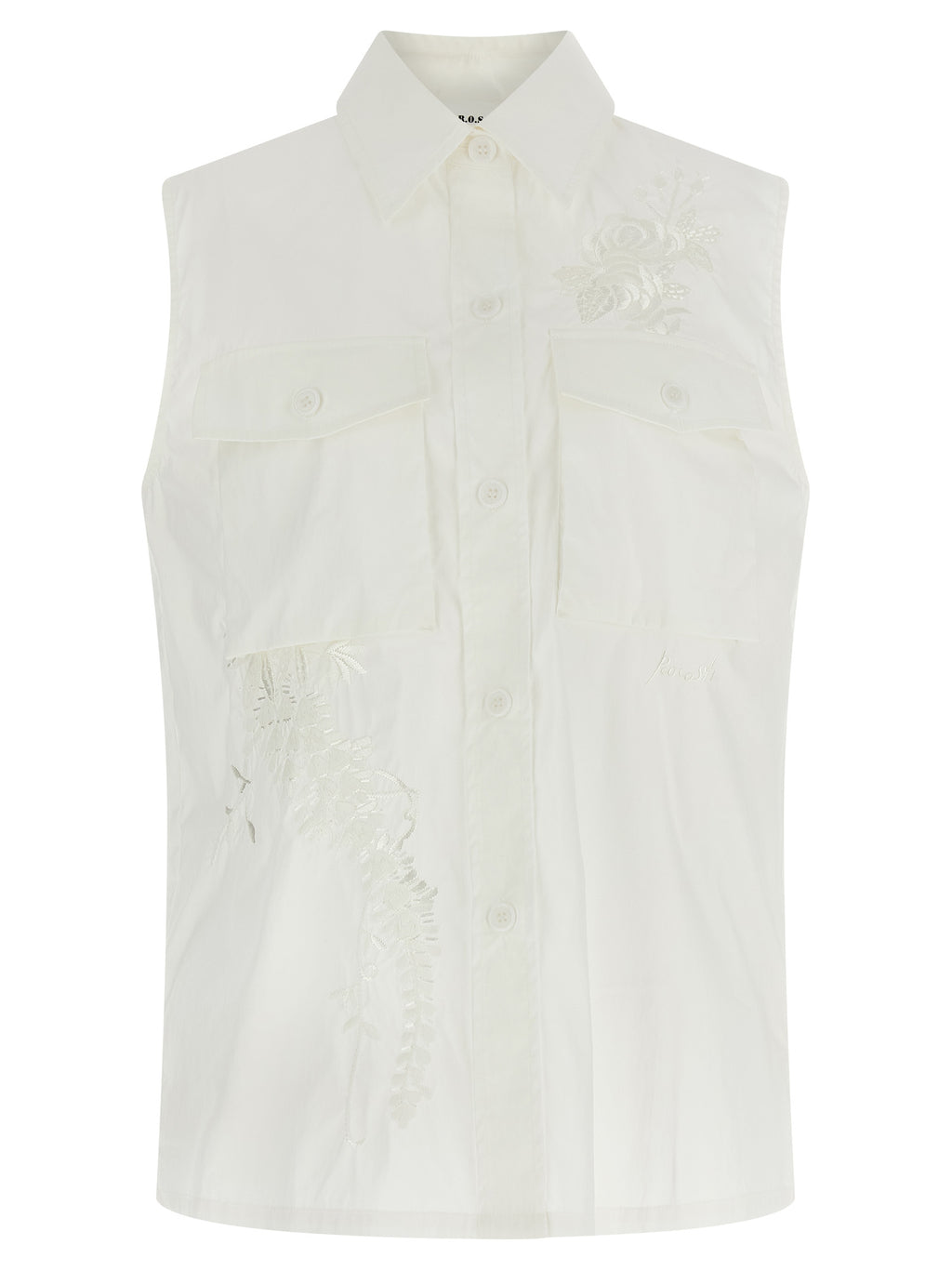 P.A.R.O.S.H. White Polyamide Blouse