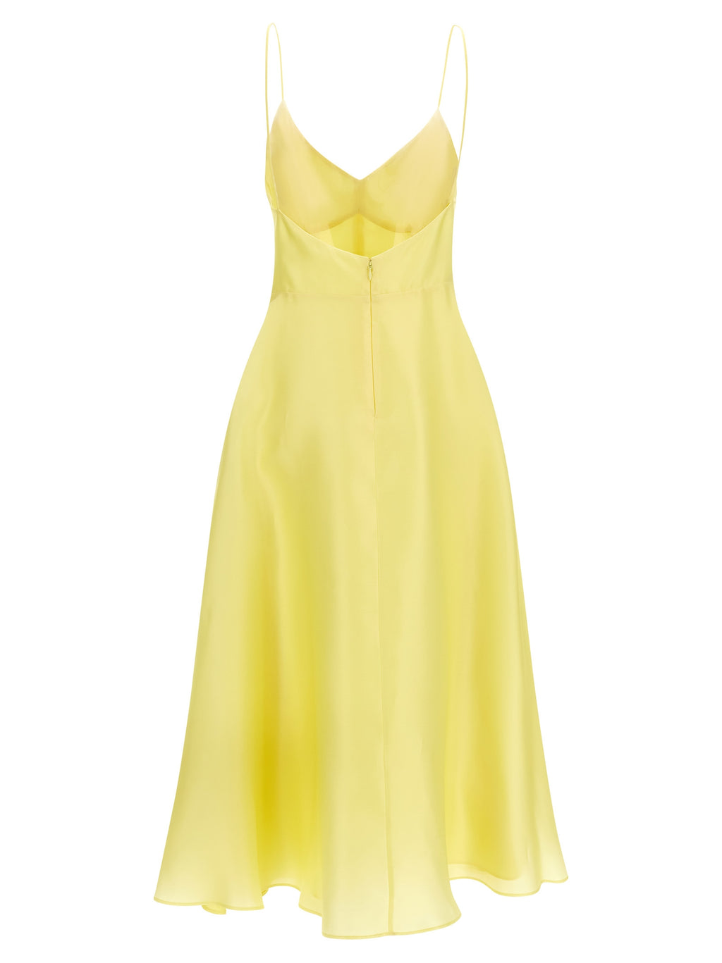 Alberta Ferretti Bicolor Silk Midi Dress
