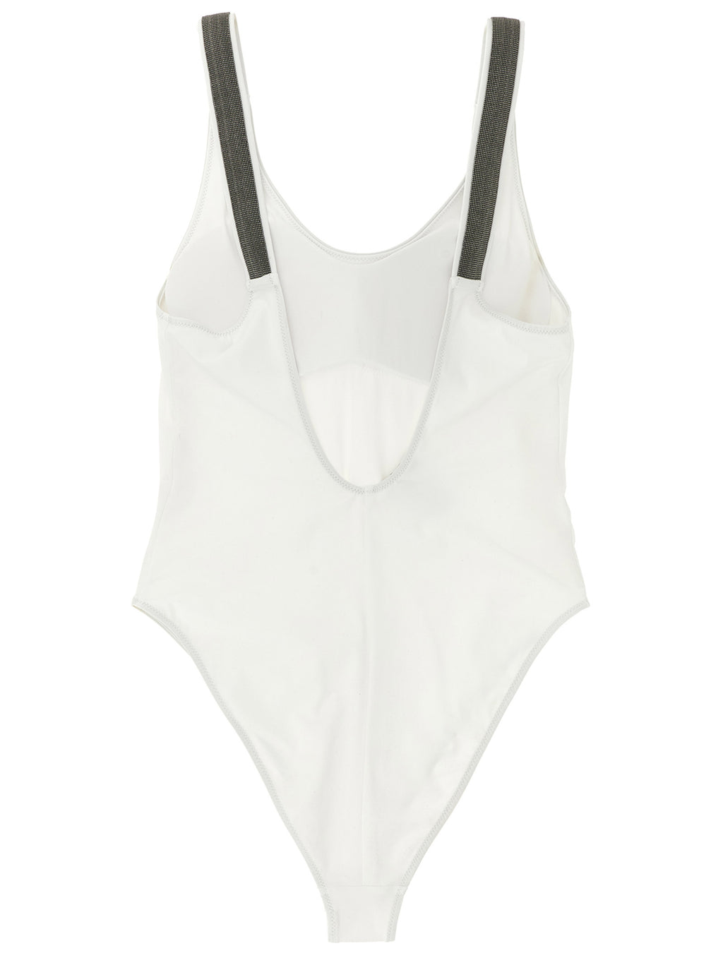 Brunello Cucinelli White Polyamide One-Piece Swimsuit