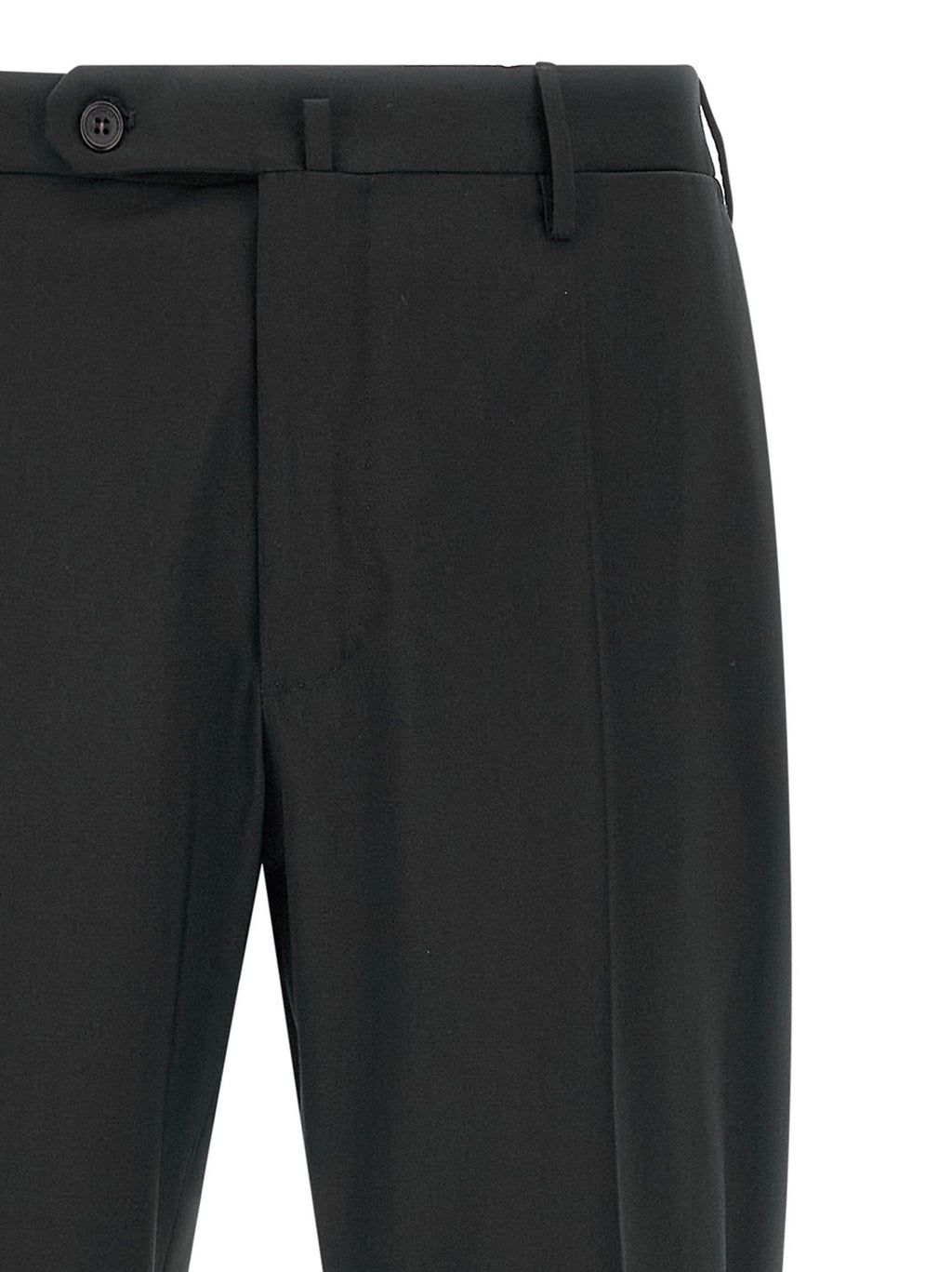 Incotex Black Virgin Wool Dress Pants