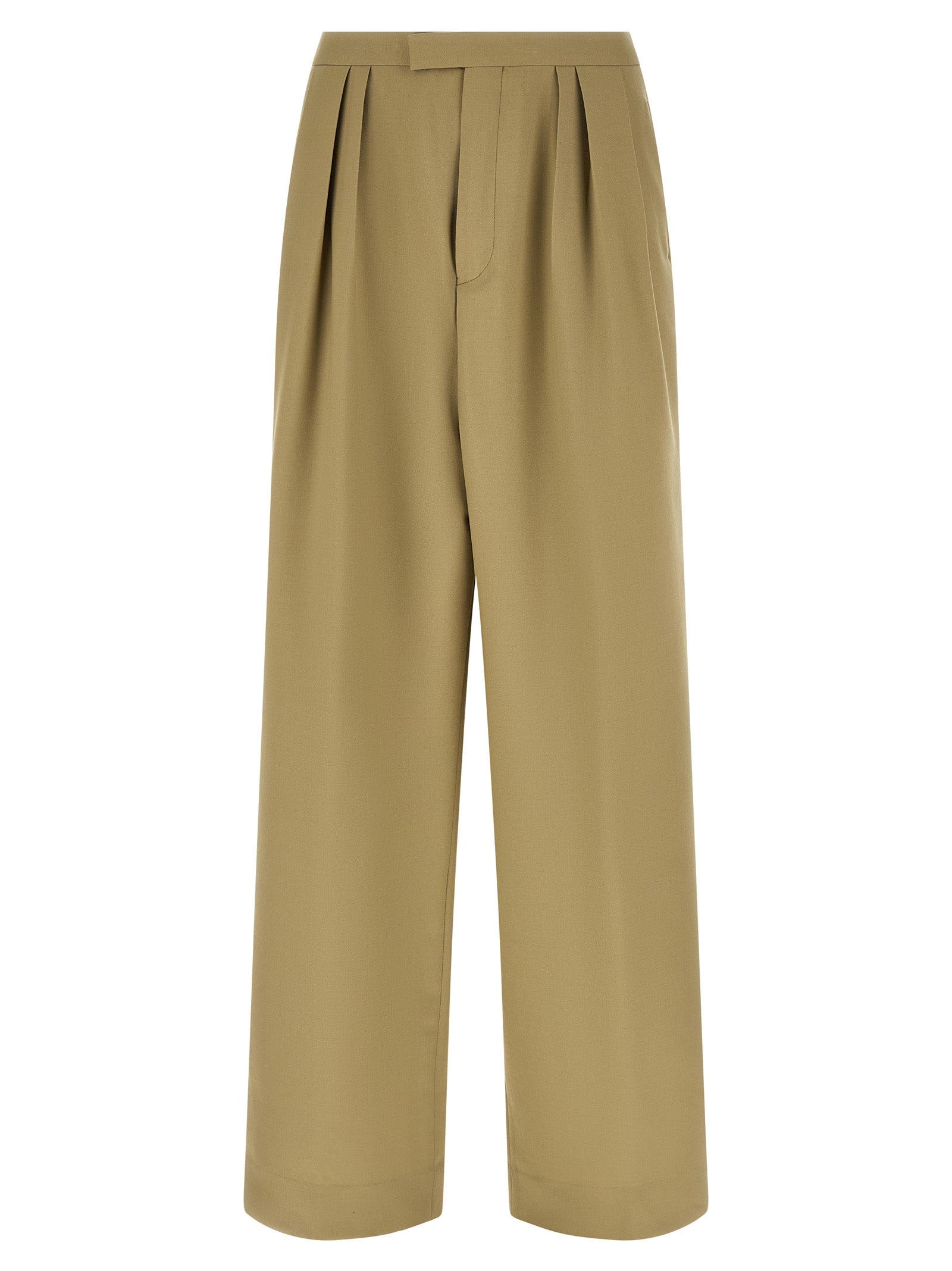 Dries Van Noten Bicolor Wool Casual Pants
