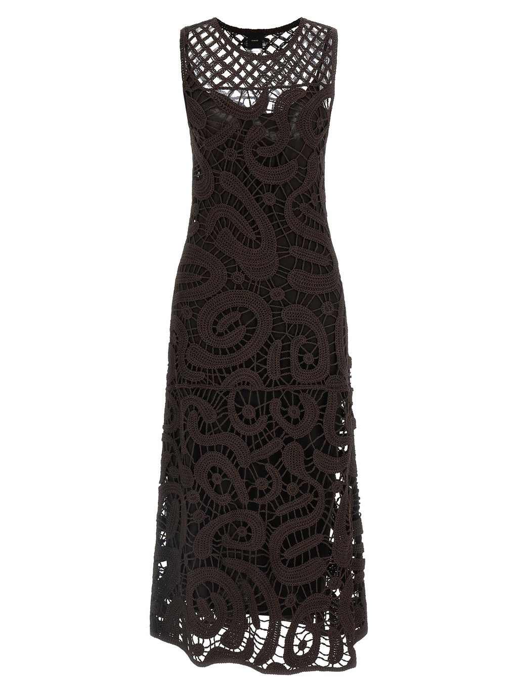 PINKO Brown Viscose Long Dress