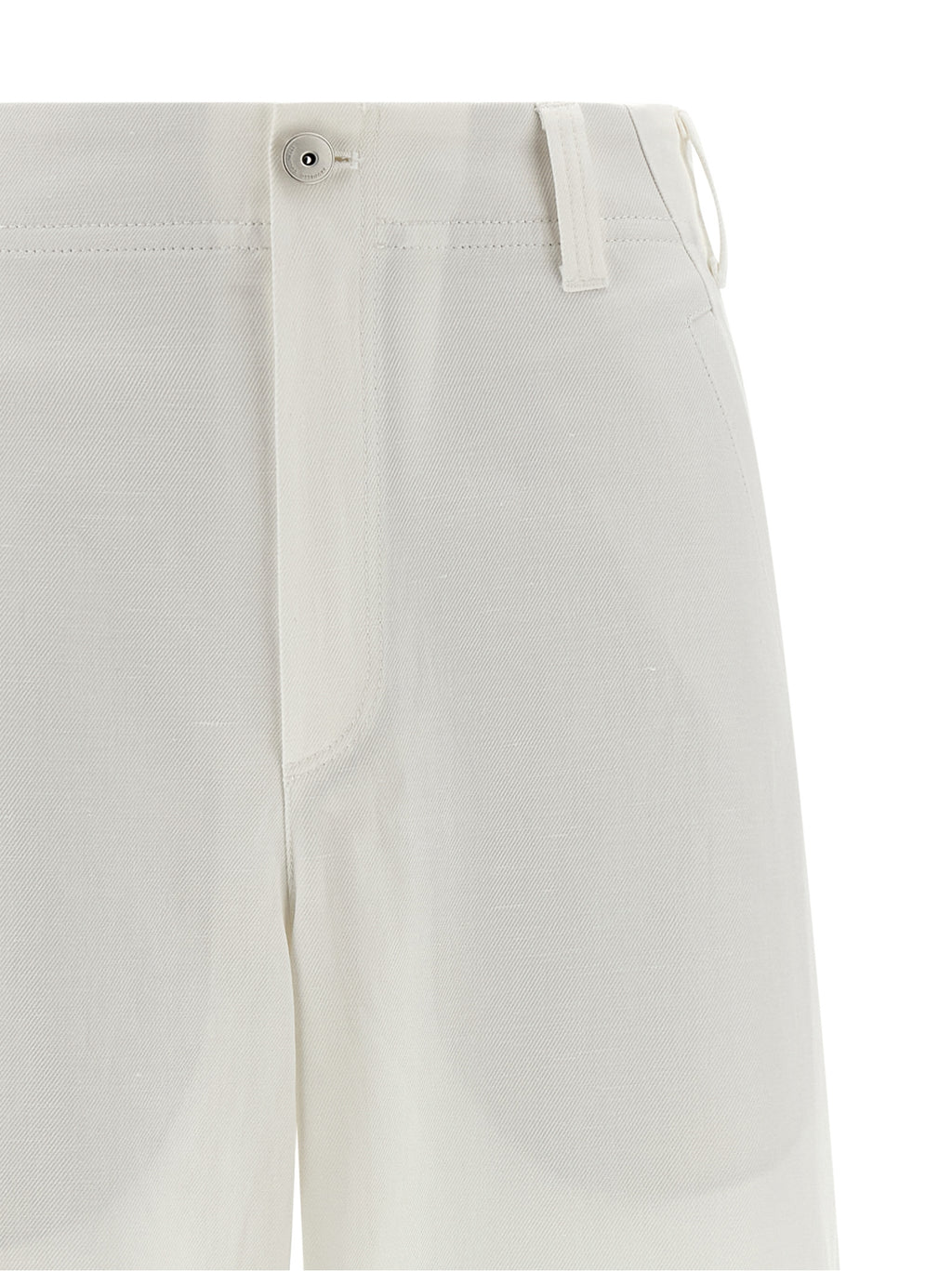 Brunello Cucinelli White Cotton Chino Pants