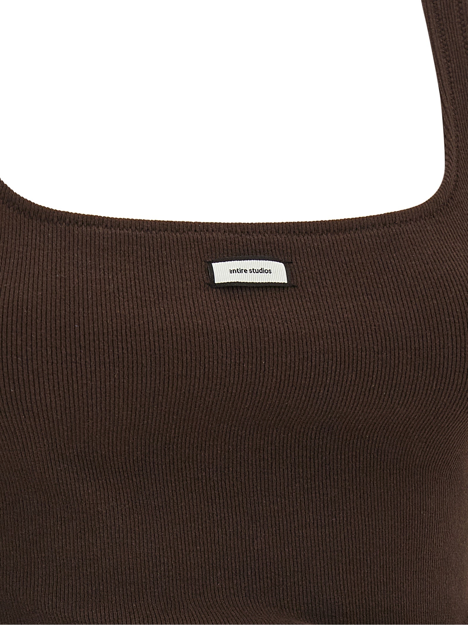 Entire Studios Brown Cotton Tank Tops