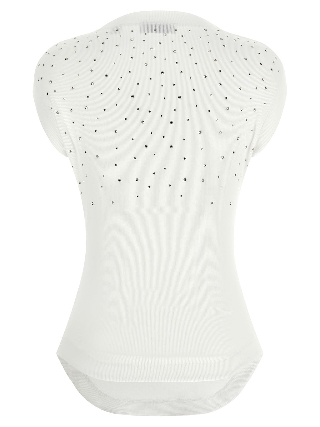 Off-White White Viscose Sleeveles T-Shirt