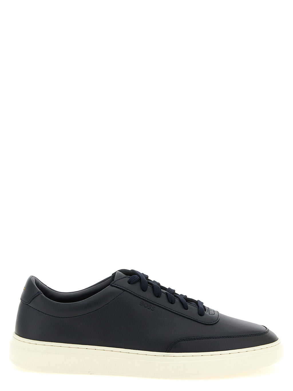 Hugo Boss Blue Cowhide Low Top Sneakers