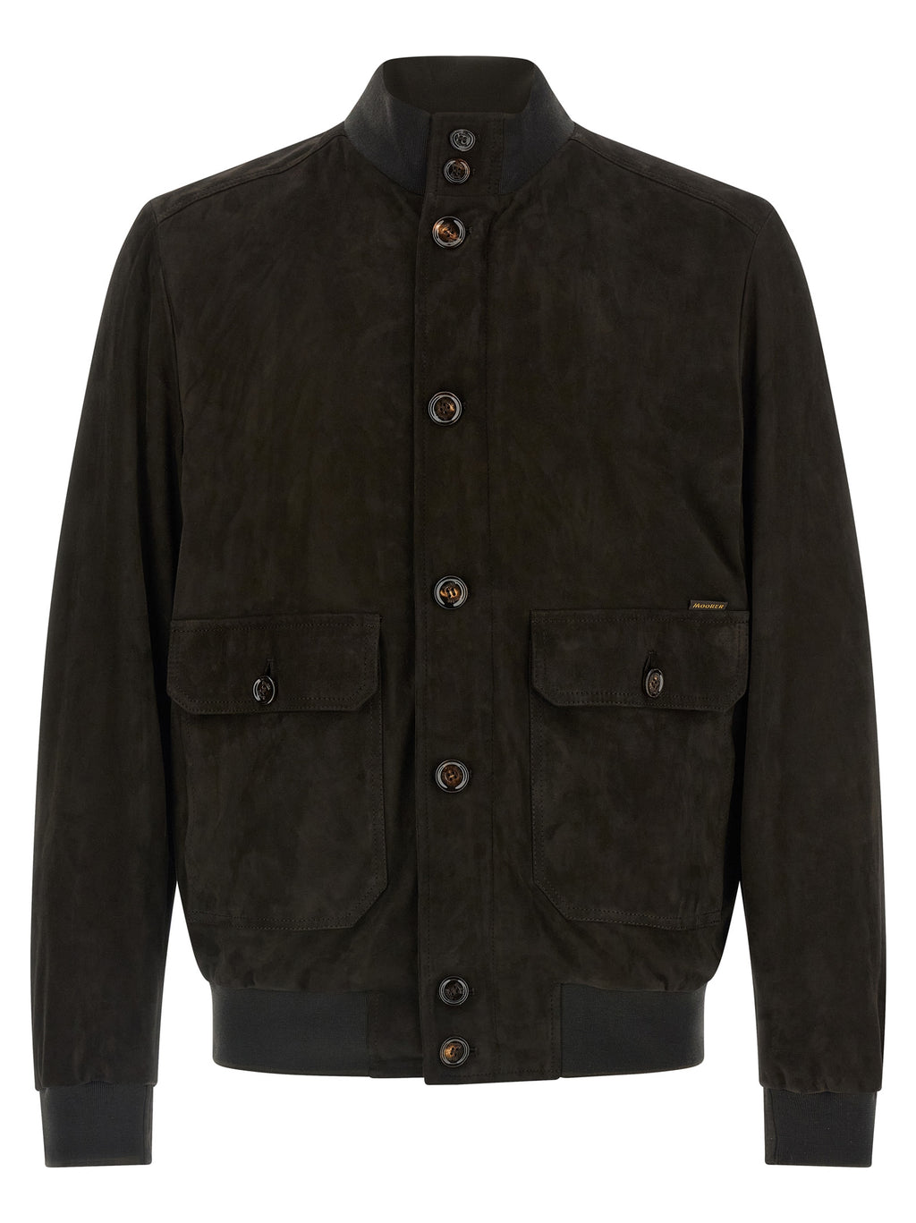 MooRER Brown Lamb Leather Leather Jacket