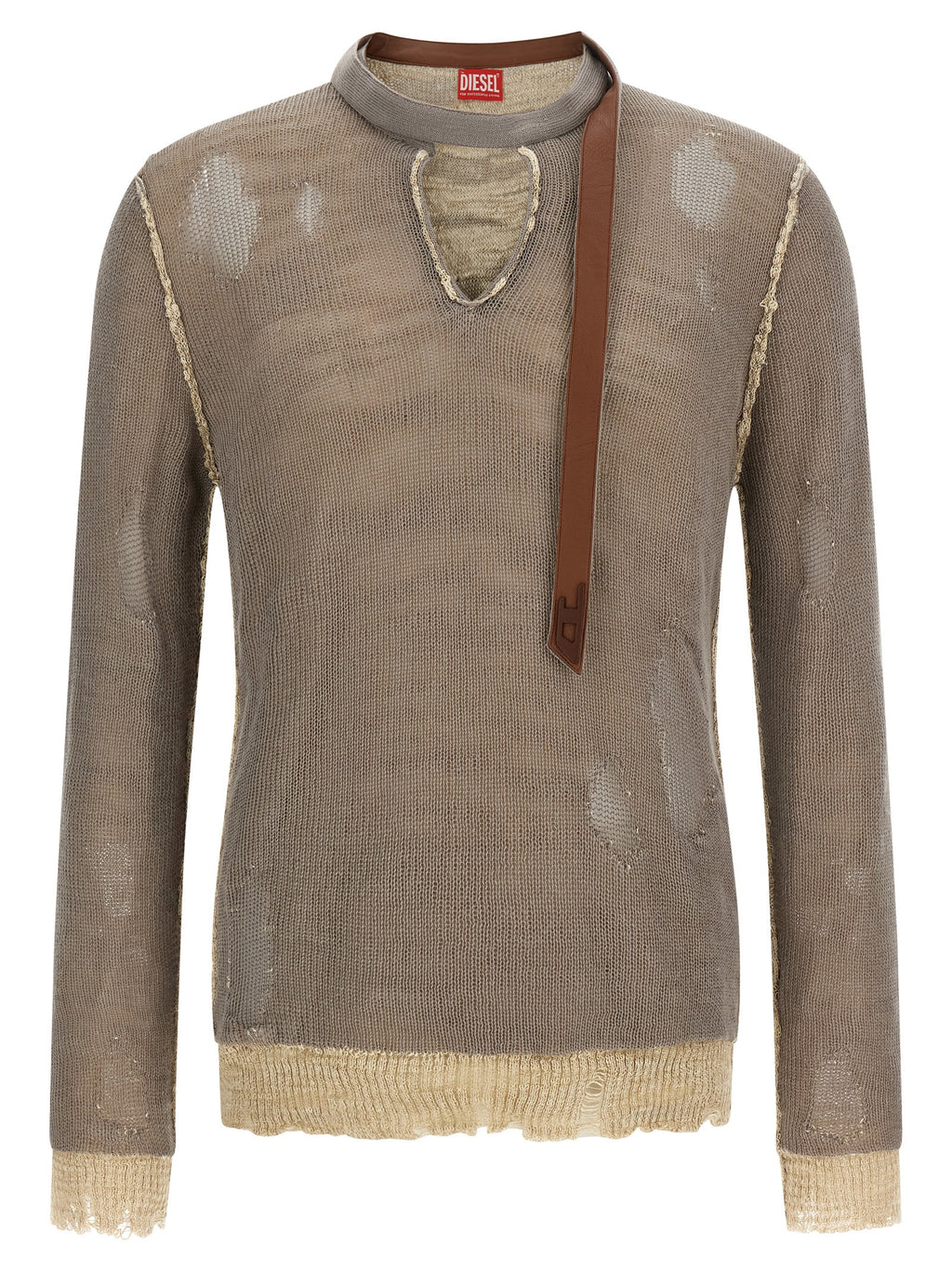 Diesel Gray Cotton Cardigan