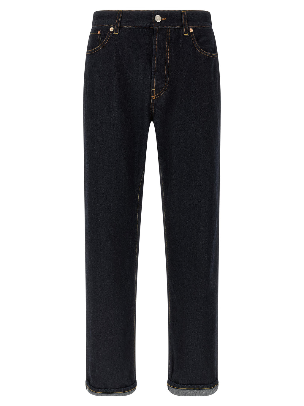 Department 5 Blue Cotton Straight-Leg Jeans