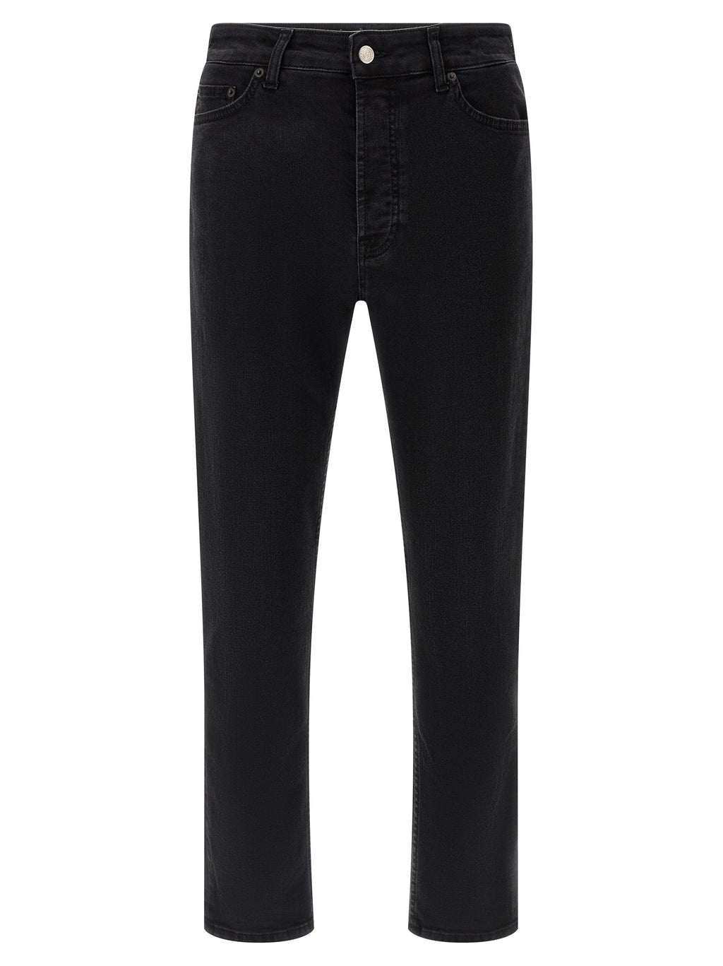 Department 5 Black Cotton Cropped Jeans