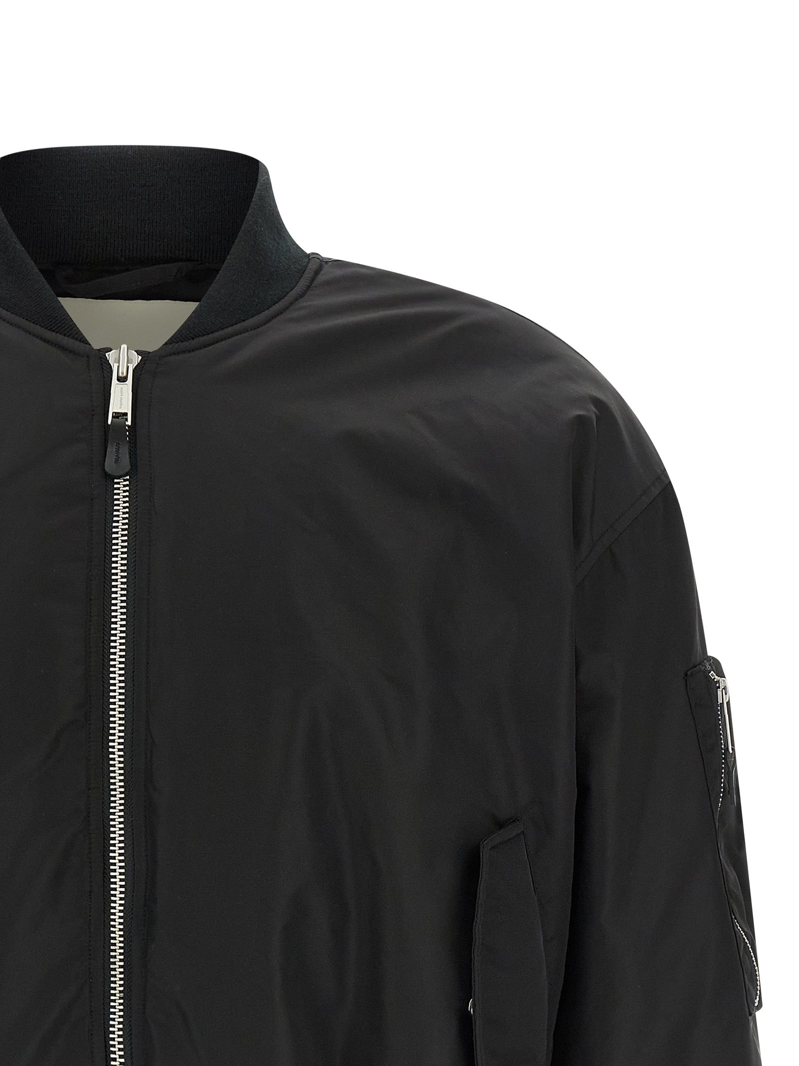 Entire Studios Black Nylon Bomber