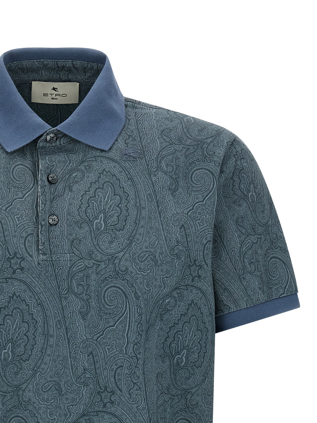 Etro Blue Cotton Polo Shirt