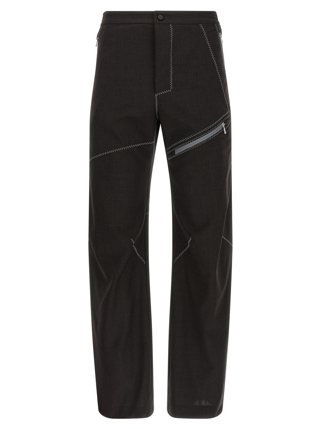 Kiko Kostadinov Brown Virgin Wool Casual Pants