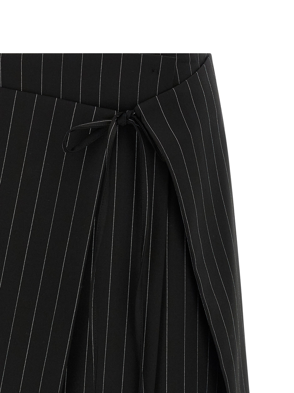 Sportmax Black Virgin Wool Long Skirt
