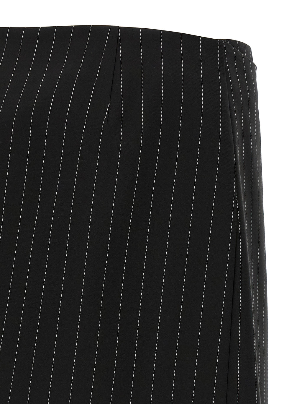 Sportmax Black Virgin Wool Long Skirt