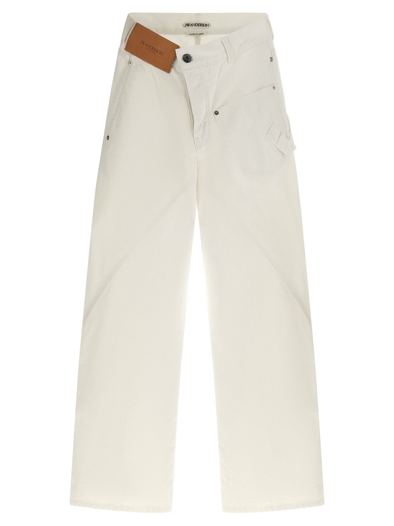 J.W.Anderson White Cotton Jeans Denim