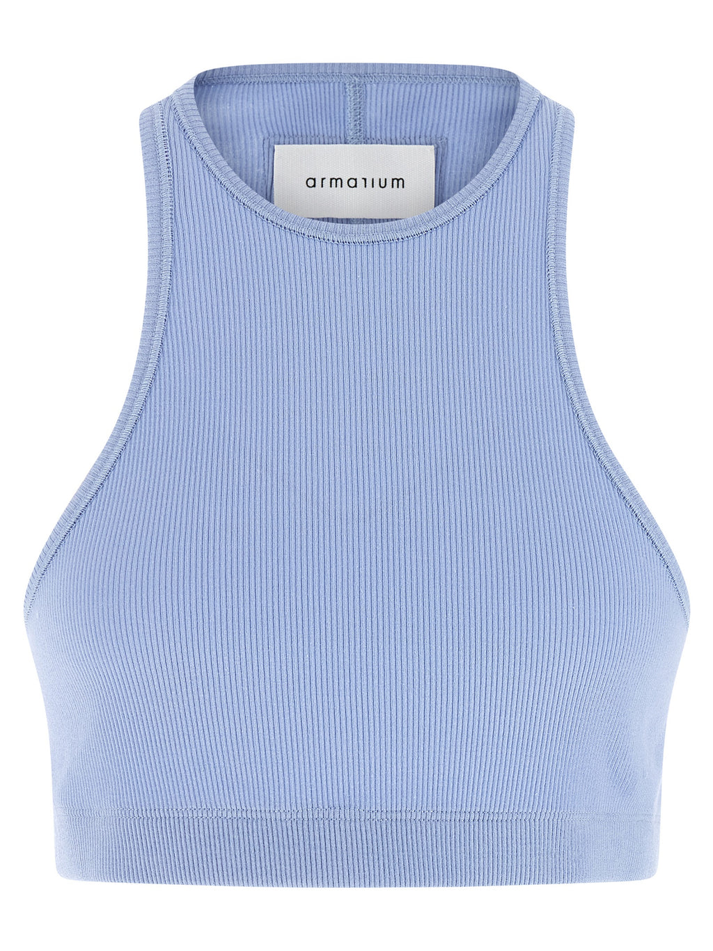 Armarium Blue Cotton Sleeveles T-Shirt