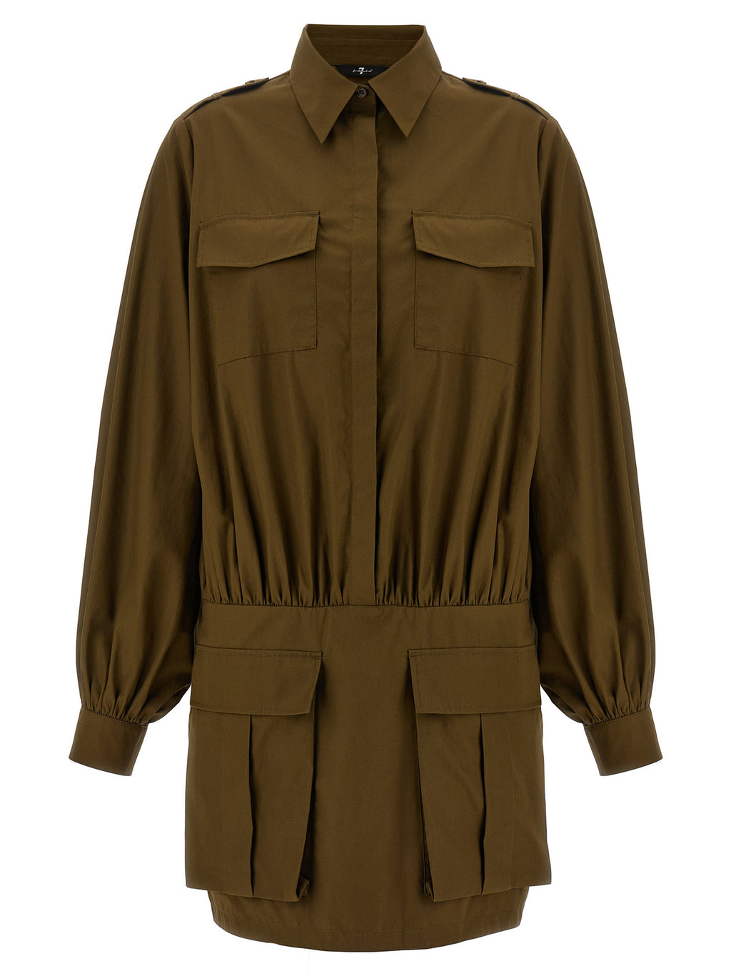 7 For All Mankind Brown Cotton Short Dress