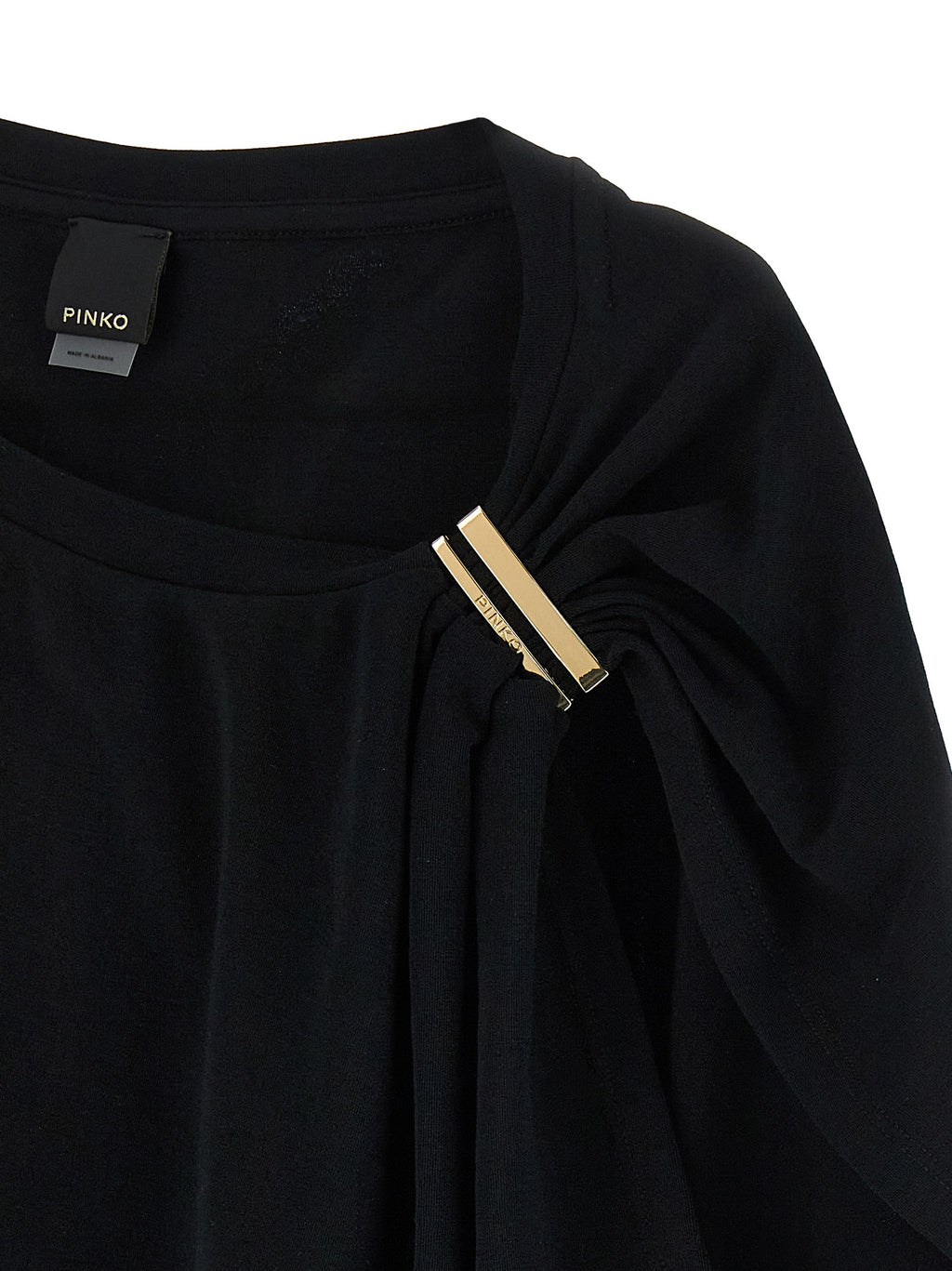 PINKO Black Cotton Tank Tops
