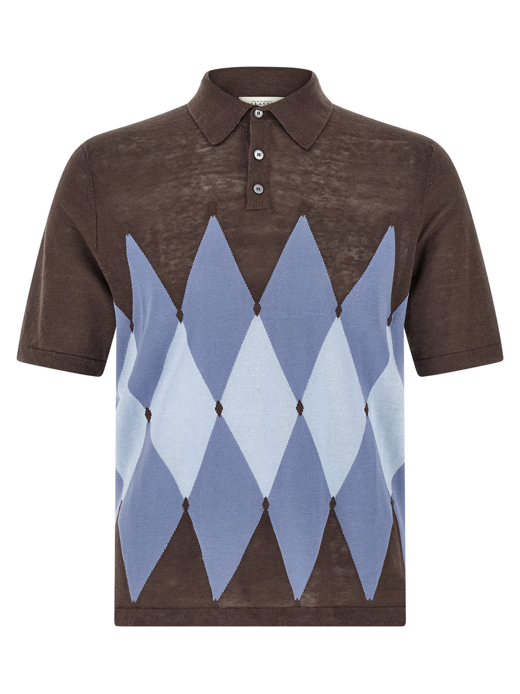 Ballantyne Brown Linen Polo Shirt