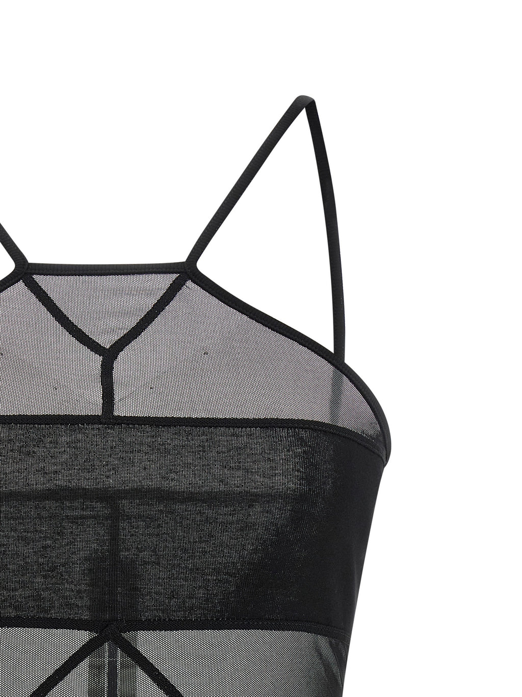 Rick Owens Black Nylon Sleeveles T-Shirt