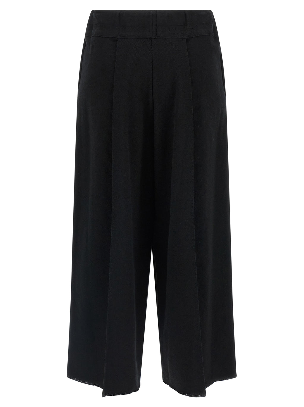 Issey Miyake Black Cotton Casual Pants