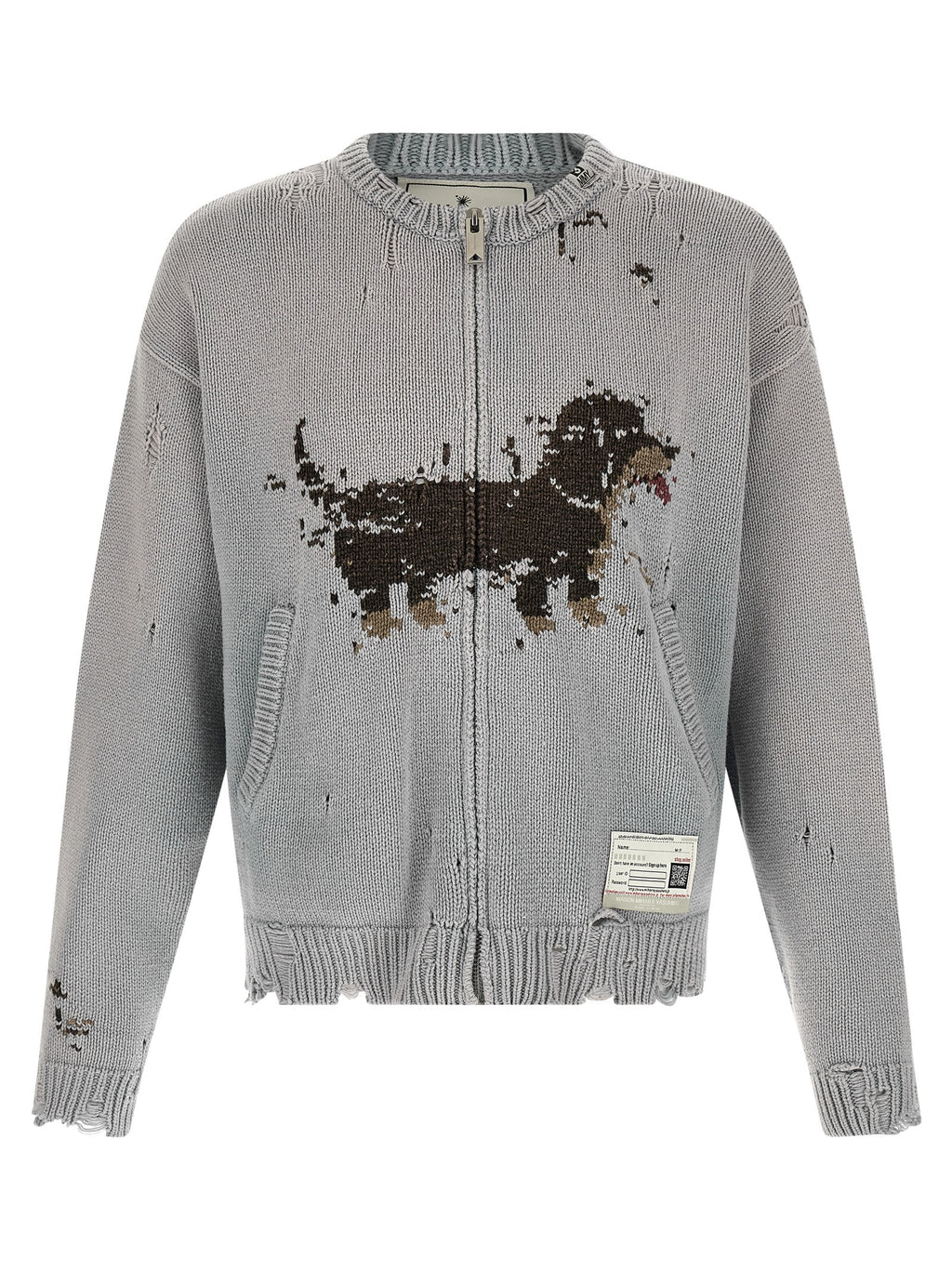 Maison Mihara Yasuhiro Gray Cotton Cardigan