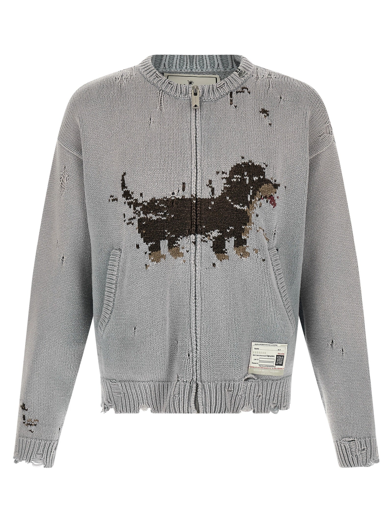 Maison Mihara Yasuhiro Gray Cotton Cardigan