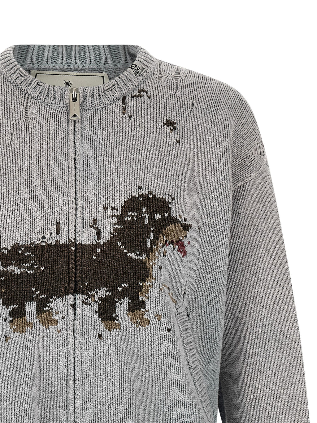 Maison Mihara Yasuhiro Gray Cotton Cardigan