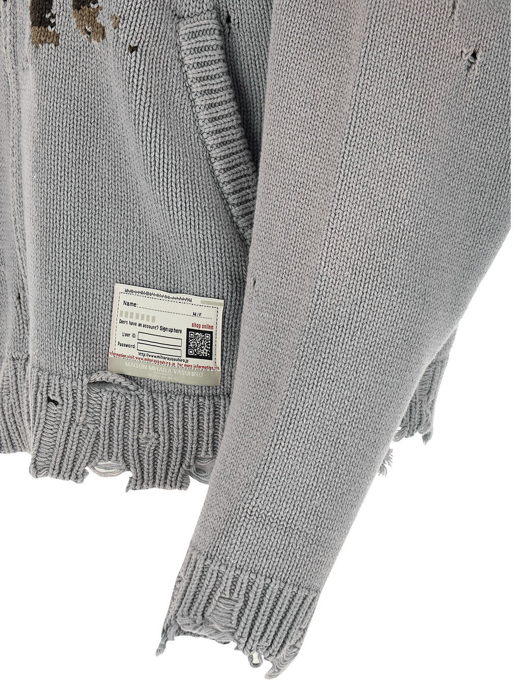 Maison Mihara Yasuhiro Gray Cotton Cardigan