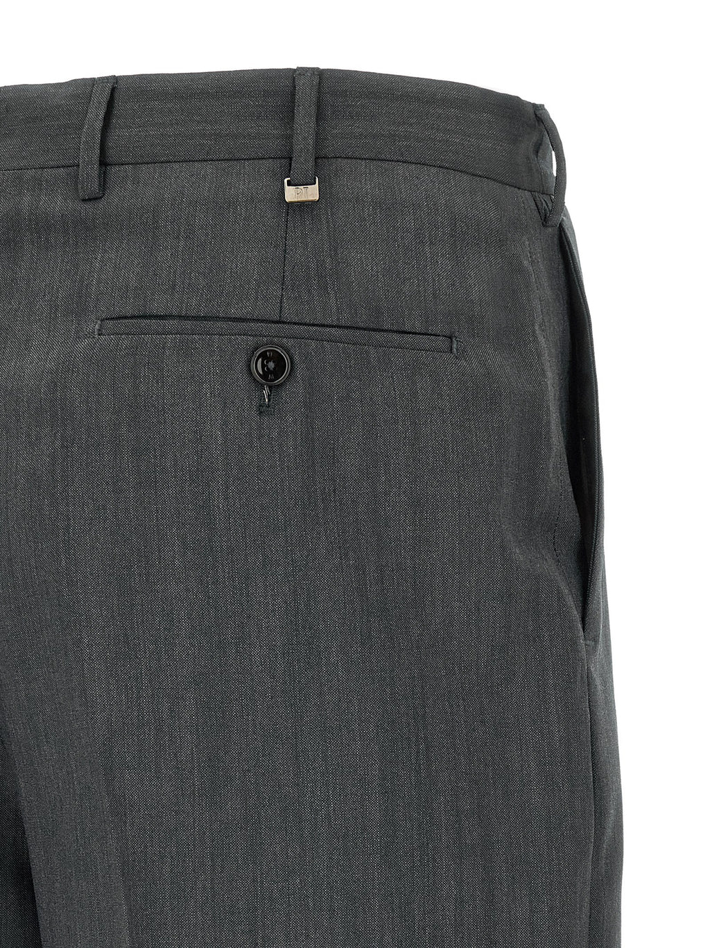 PT Torino Gray Virgin Wool Dress Pants