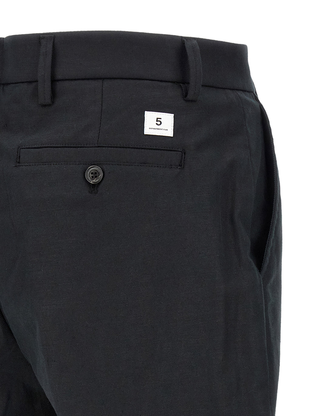 Department 5 Black Cotton Casual Pants