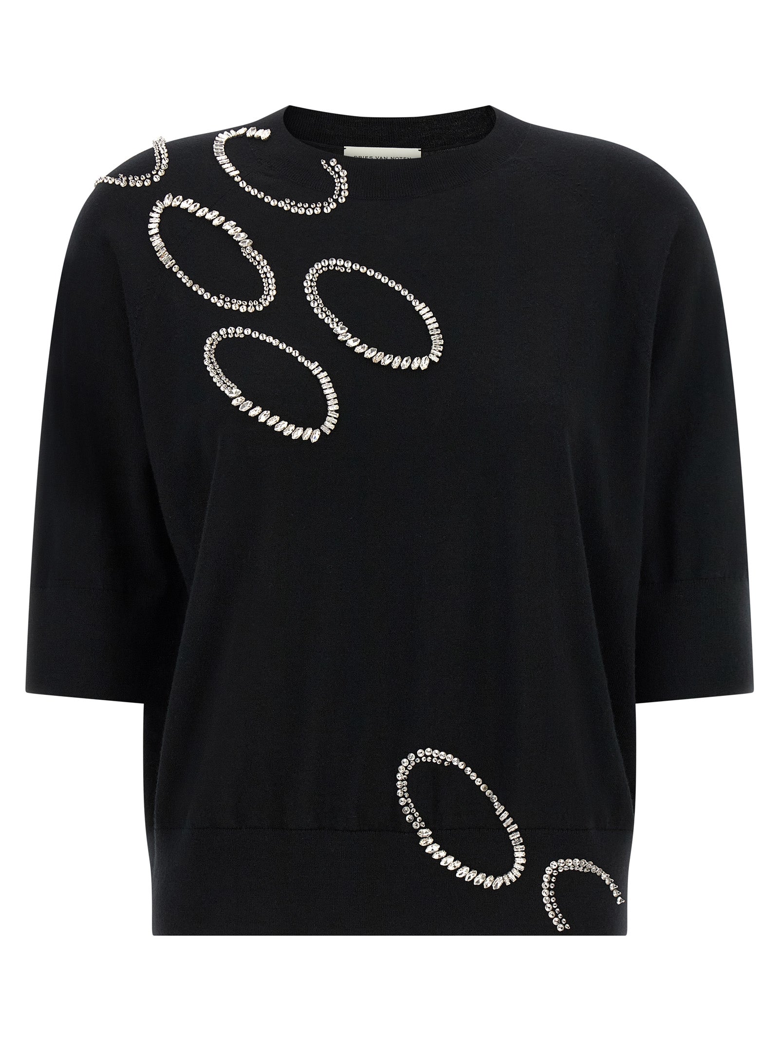 Dries Van Noten Black Merino Wool Cardigan