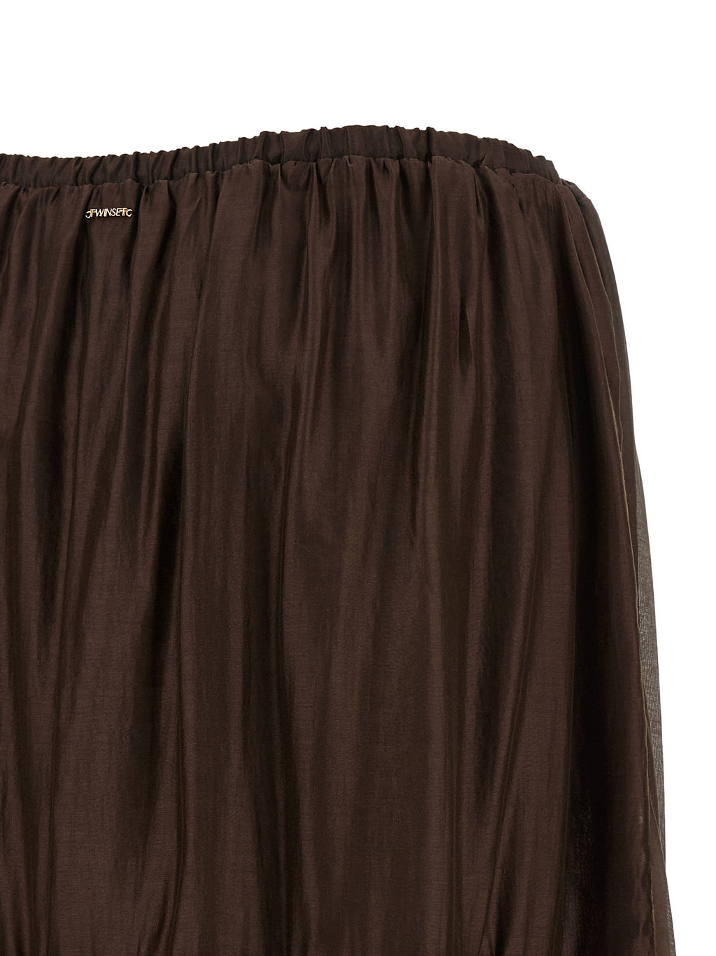 Twinset Brown Lycra Mini Skirt