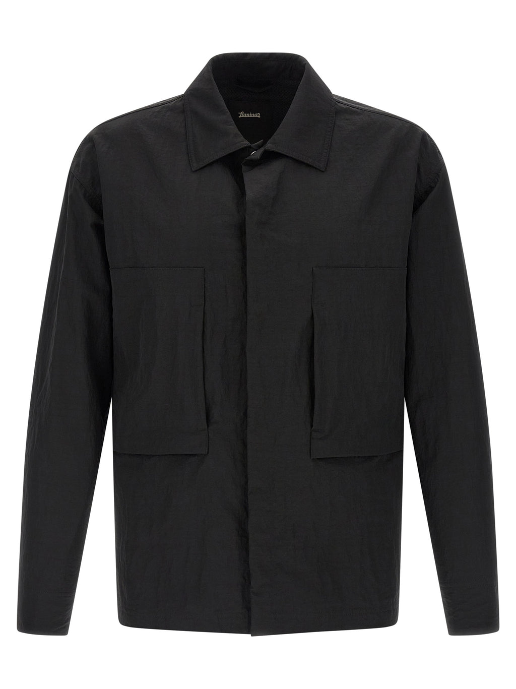 LAMINAR Black Polyamide Full-Length Jacket