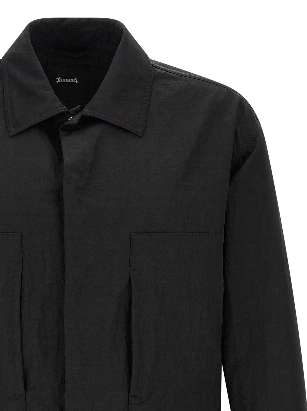 LAMINAR Black Polyamide Full-Length Jacket