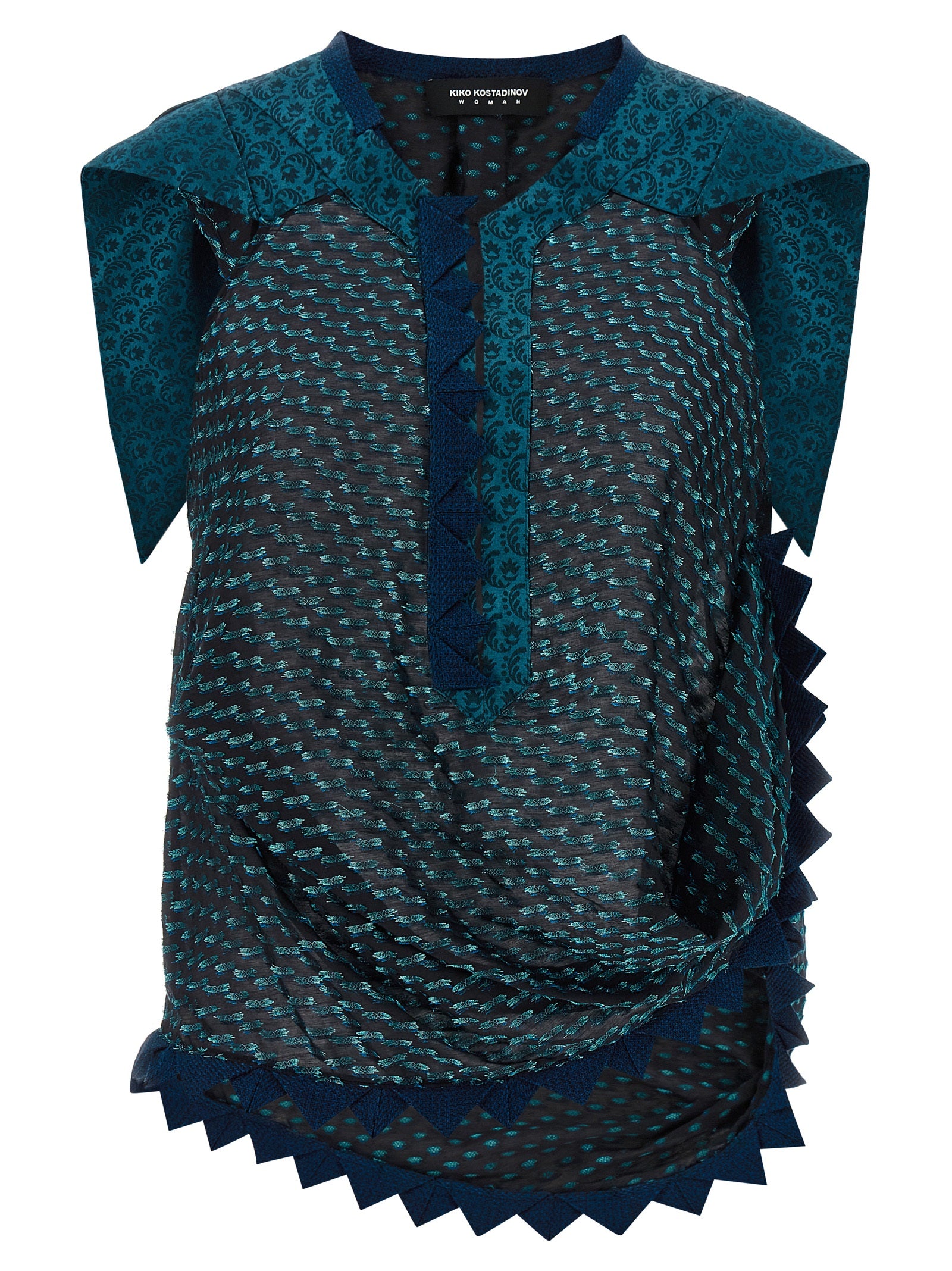 Kiko Kostadinov Blue Modal Pattern Shirt